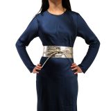 Woman Italian leather Obi belt, CASSIANE