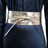 Woman Italian leather Obi belt, CASSIANE