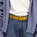 Cintura da donna in pelle di toro, concia vegetale, cintura da donna larga 3 cm, cintura per jeans, pantaloni, RIVOLI