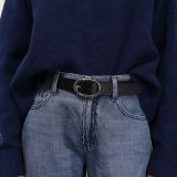 FASHIONGEN - Ceinture Véritable Cuir de Vachette Tannage Semi-Végétale pour fille et femme, HENRIETTA, Fabriqué en France