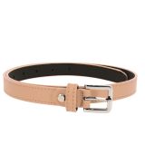 Cinturón de 2 cm cuero italiano genuino para las mujeres, LINDA