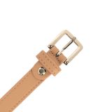 Cinturón de 2 cm cuero italiano genuino para las mujeres, LINDA